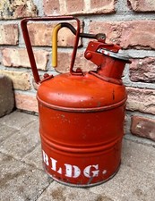Vintage metal Justrite Underwriters Laboratories Safety Can - Gas Oil 1 Gallon