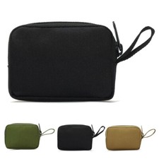 Front Pocket Wallet with Zippers Tactical Minimalist Wallet Coin Purse for Men