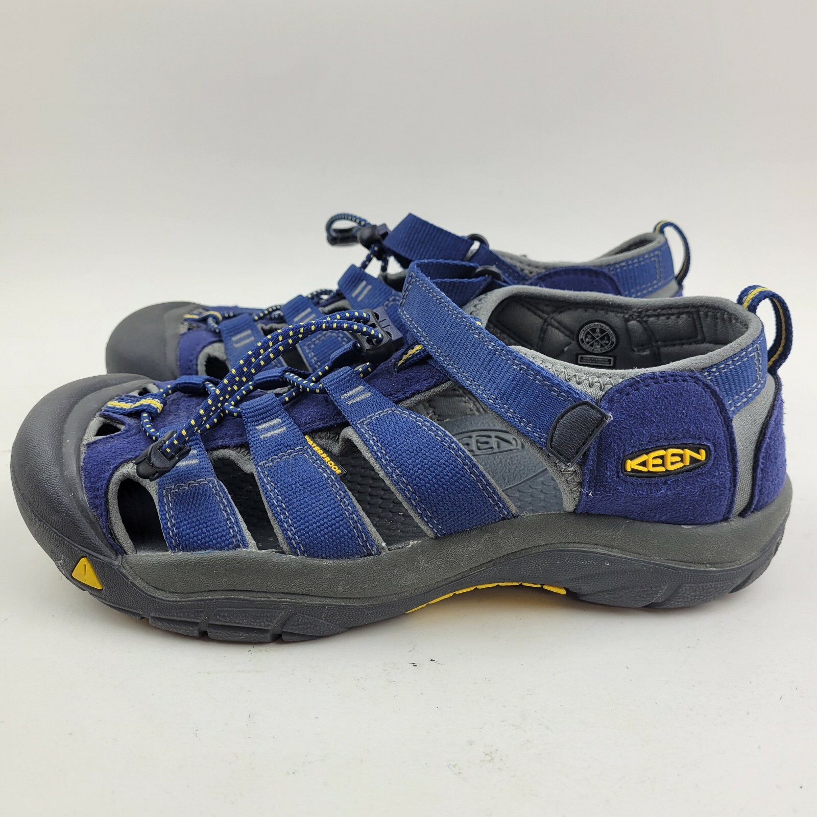 Sandali Keen Whisper blu grigio e giallo impermeabili sportivi da trekking. Donna TG 6