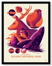 Iconic Wildlife of Olympic National Park by Tom Whalen Ltd x/ Poster MINT Art