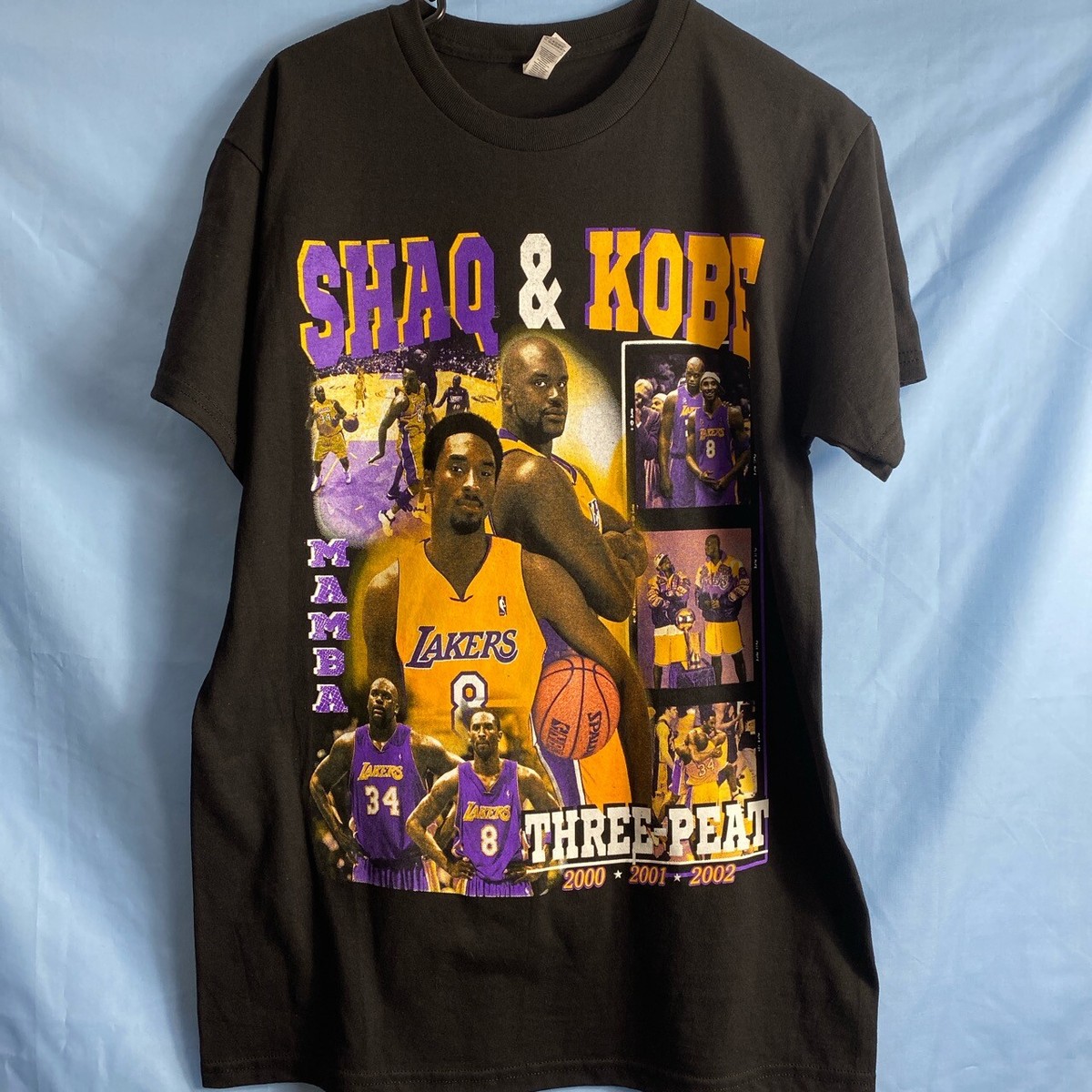 Shaq & Kobe Three Peat Bootleg on Black Graphic Tee New! | eBay Shaq & Kobe Three Peat Bootleg on Black Graphic Tee New! | eBay