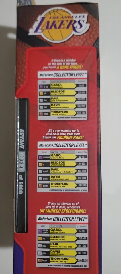 Figura de acción deportiva McFarlane Toys NBA Kobe Bryant Foto 4 de 4