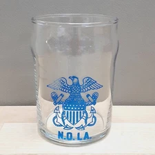 1950s New Orleans (N.O.LA.) Naval Air Base Souvenir No-Nik Water Glass— FREESHIP