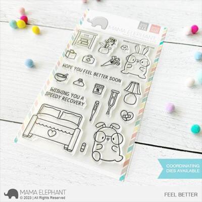 Mama Elephant, clear stamp, Feel Better