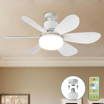 Deckenventilator mit Beleuchtung Fernbedienung LED Deckenlampe Wohn Zimmer 52cm