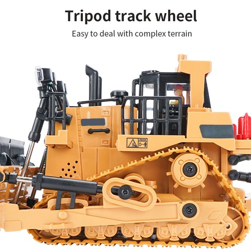 RC Bulldozer 1/24 2.4GHz 9CH RC Construction Truck Engineering Vehicles Toy P7W0 - Picture 10 of 14