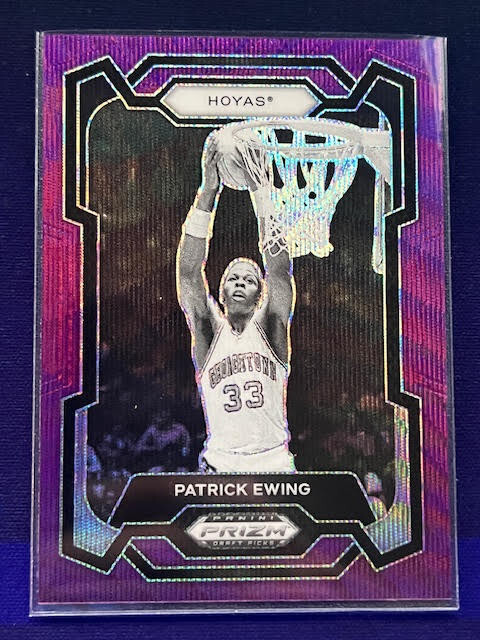 Panini 2024 Prizm Draft Picks Patrick Ewing #20 Purple Pulsar Prizm