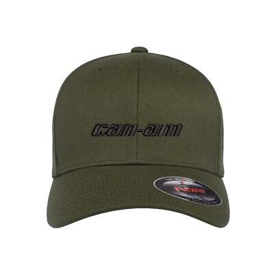 Can-am Logo Embroidered Flexfit Hat Flat and Curved