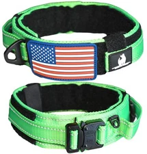 Dog Collar with Control Handle Quick Release Metal Buckle Heavy Duty Military...
