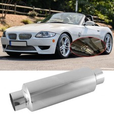 For Z4 E85 E86 Roadster 2.5" In/Out 12" Car Exhaust Resonator Muffler Deep Tone