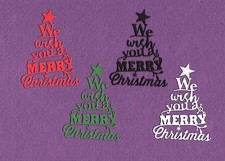 WE WISH YOU A MERRY CHRISTMAS die cuts scrapbook cards