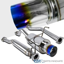 Fit 02-06 Acura RSX DC5 Non-S K20A3 S/S 4" Burnt Tip Catback Muffler System 1Set