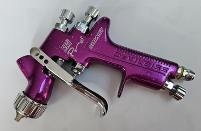Devilbiss SRI PRO 0.8 Spritzpistole TS1 Aircap + Serie 2 S14 Adapter