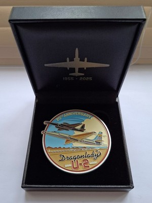 USAF U-2 Dragon Lady 70th Anniversary 1955 - 2025 Challenge Coin In Clam Case U2