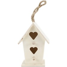 Artisanat en bois 4 nichoirs avec cordon en jute assortiment de 3 styles 36 pièces