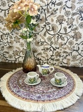 Japan Vintage Porcelain Miniature Dollhouse Floral Tea Set 9 Pieces Handpainted