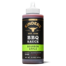 Kinder's Gold Label Bourbon Apple BBQ Sauce, 15.5 oz Squeeze Bottle