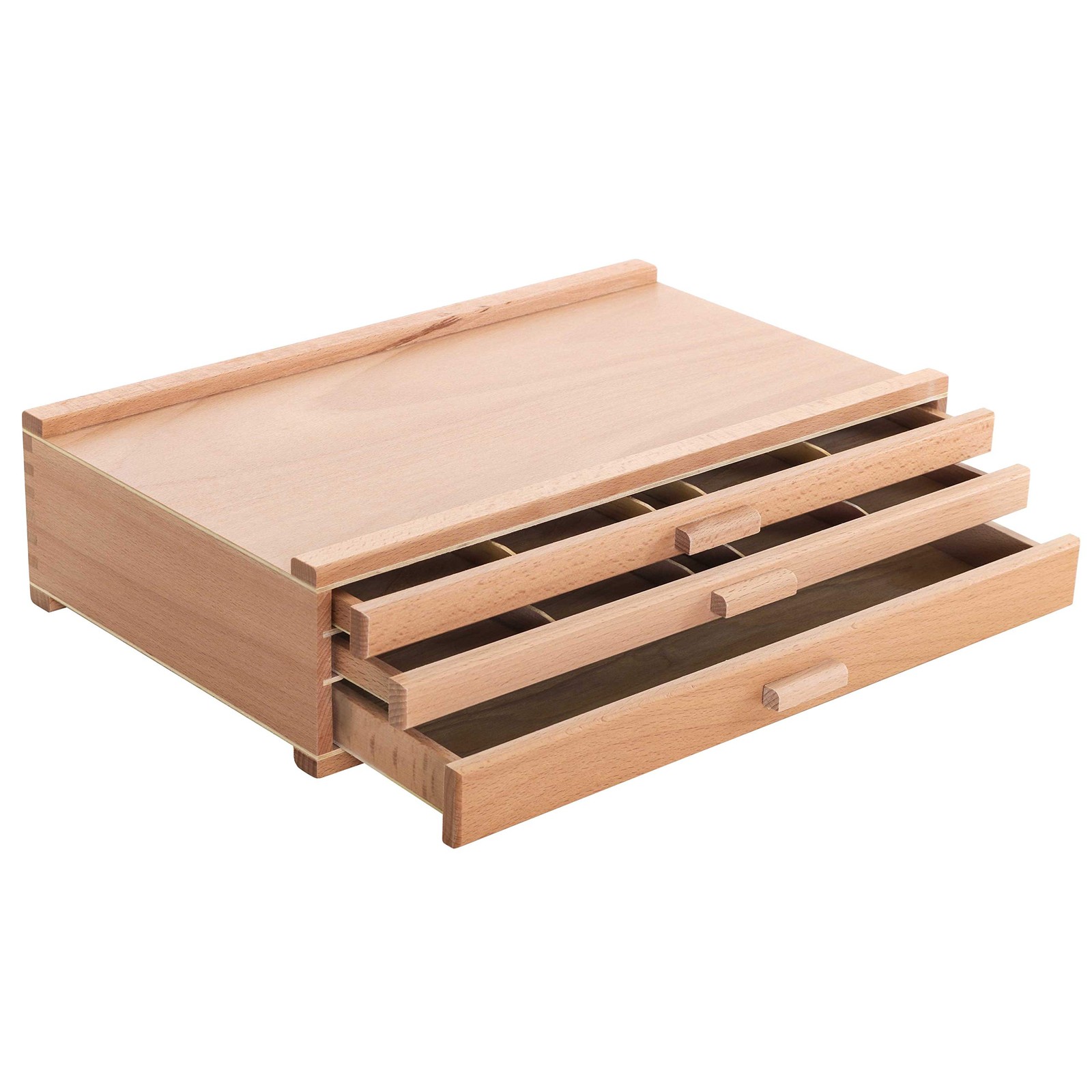 U.S. Art Supply 3Drawer Artist Tool Supply Box with 5 Compar