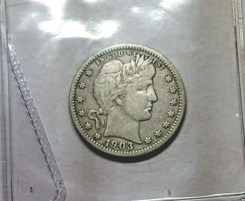 1892 O 1903 O New Orleans Barber Quarter Lot Of 2! 90% Silver #38