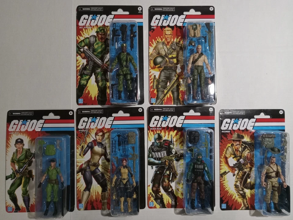 G.I. Lote de figuras retro con tarjetero clasificado Joe nuevo sellado con sombra de tormenta Foto 2 de 4