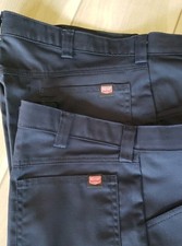 2 Pairs Mens Red Kap Work Pants NEW Navy Size 36x32" Lightweigh Crew PT2LNV2