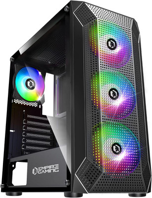 EMPIRE GAMING - Pc-Gehäuse Gamer Ruby   ARGB Mittelgroßer Tower ATX, MATX, ITX  