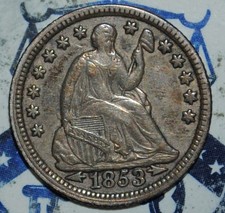 1853 Arrows Seated Liberty Half Dime {{{3798
