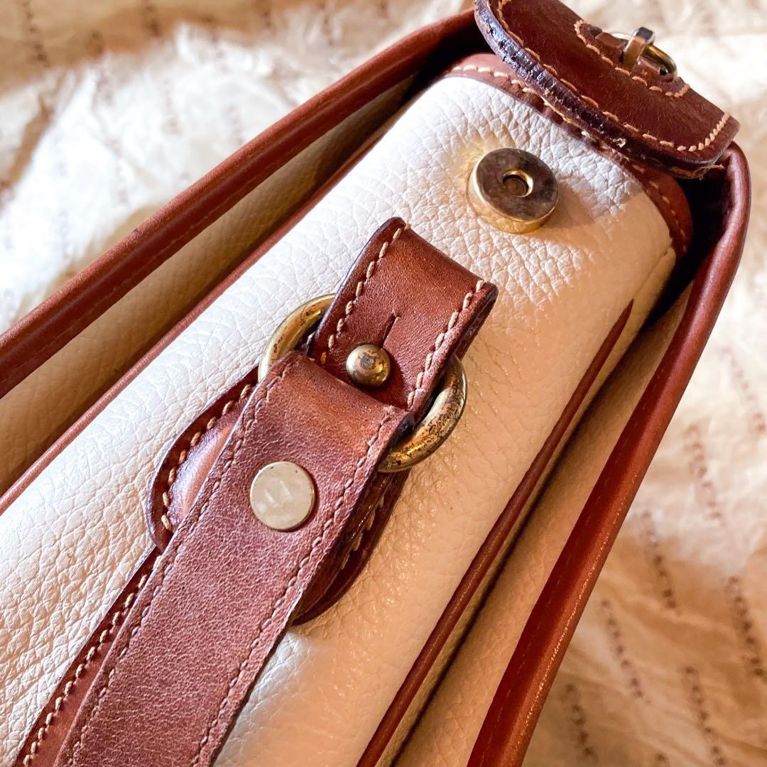 Coach Vintage Shoulder Bag Leather Off-White From Japan 147308K Authentic thumbnail 12