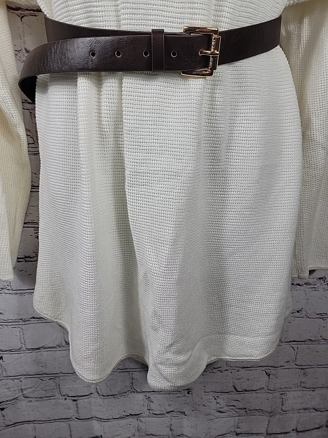 Michael Kors Basic Knit Long Sweater Split Hem Iv… - image 3