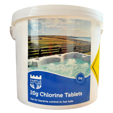 Castle Hot Tubs Chlorine Tablets Small 20g Pool Spa Hot Tub Sanitiser  5kg