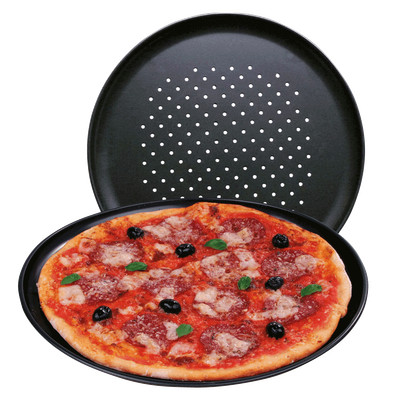Pizzablech gelocht Pizzaform Antihaft Gelocht Rundblech backen 33 cm Eurohome  .
