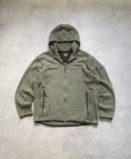 Arcteryx Mens Covert Grey Hooded Full Zip Polartec Fleece Jacket Size XL