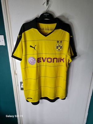 Borussia Dortmund Shirt. Yellow Home Kit Puma Jersey 2015 2016 Size Large 