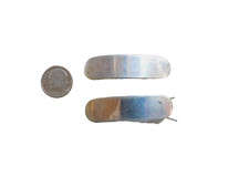 Sterling Silver Pair of 1.75" Hair Barrettes Clips
