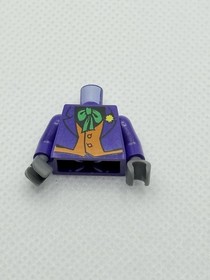 Lego Joker Suit with Orange Vest, Green Tie, Yellow Flower Pattern BAT005