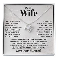 To My Wife Necklace, Christmas Gifts For Women, Anniversary Gift For Wife
