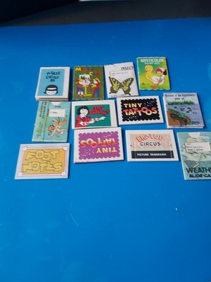 12 Vtg C. 1960s 70s Cracker Jacks Prizes Games Mini Books Activities