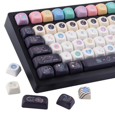 126 Keys Cute Dessert PBT DyeSub Custom Keycaps Set MOA Profile Mechanical