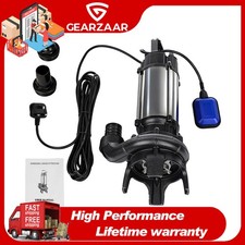 Submersible Dirty Water Pump Grinder Sewage Well Septic Flood Sewage Sump UK