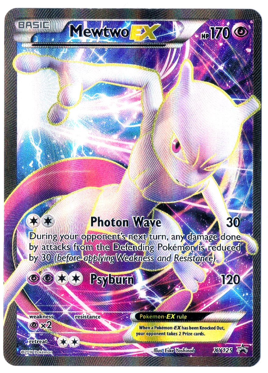 2016 POKEMON XY BLACK STAR PROMO SUPER-PREMIUM COLLECTION FULL ART MEWTWO EX #XY