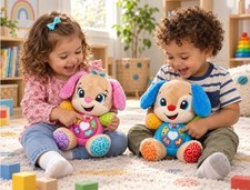 Fisher-Price Laugh-Learn Smart Stages Puppy Sis Talking Plush Toys Bundle of 2