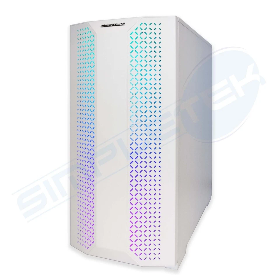 CASE CABINET GAMING ATX NAOS BIANCO USB 3.0 AUDIO HD LED RGB VENTOLE PC FISSO - Immagine 3 di 4