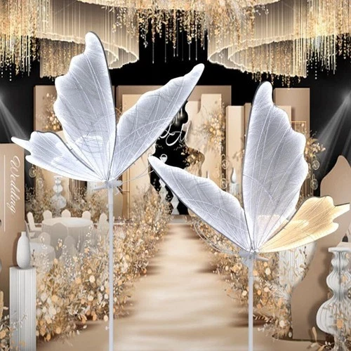 1/2PCS Outdoor Floor Butterfly Lamp Luminous Giant Led Lighting Party Decoration - Picture 23 of 29