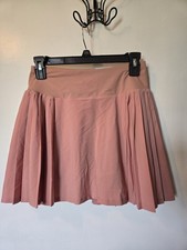 CALIA Women's Small 14" Side Pleat Golf Skort in light pink, NWT