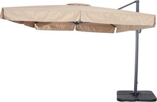 Retrattile Ombrellone Da Giardino Palo Manovella 3X4 Con Flaps Laterali, Antraci