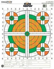 Champion Range and Target Score Keeper Fluorescent Orange Bull 100-yard Sight-in