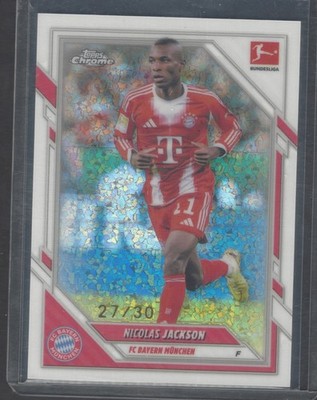 Nicolas Jackson 2025-26 Topps Chrome BL #79 /30 White Mini-Diamond Refractor