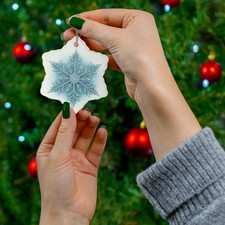 Snowflake Ceramic Ornament