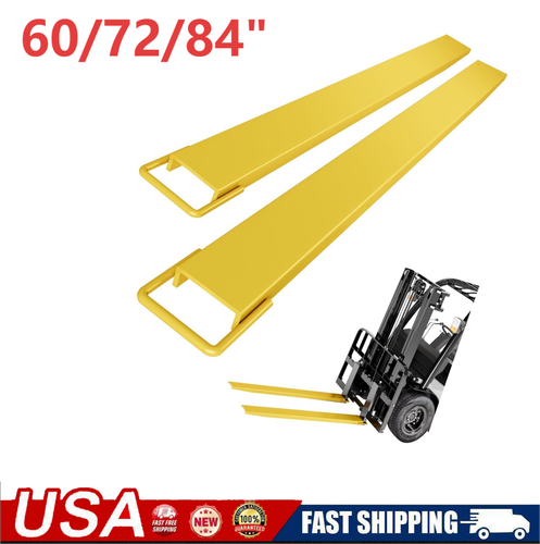 Pallet Fork Extensions Forklift Extensions 84" 72" 60"L x 5.5"W Heavy Duty Steel - Picture 2 of 16