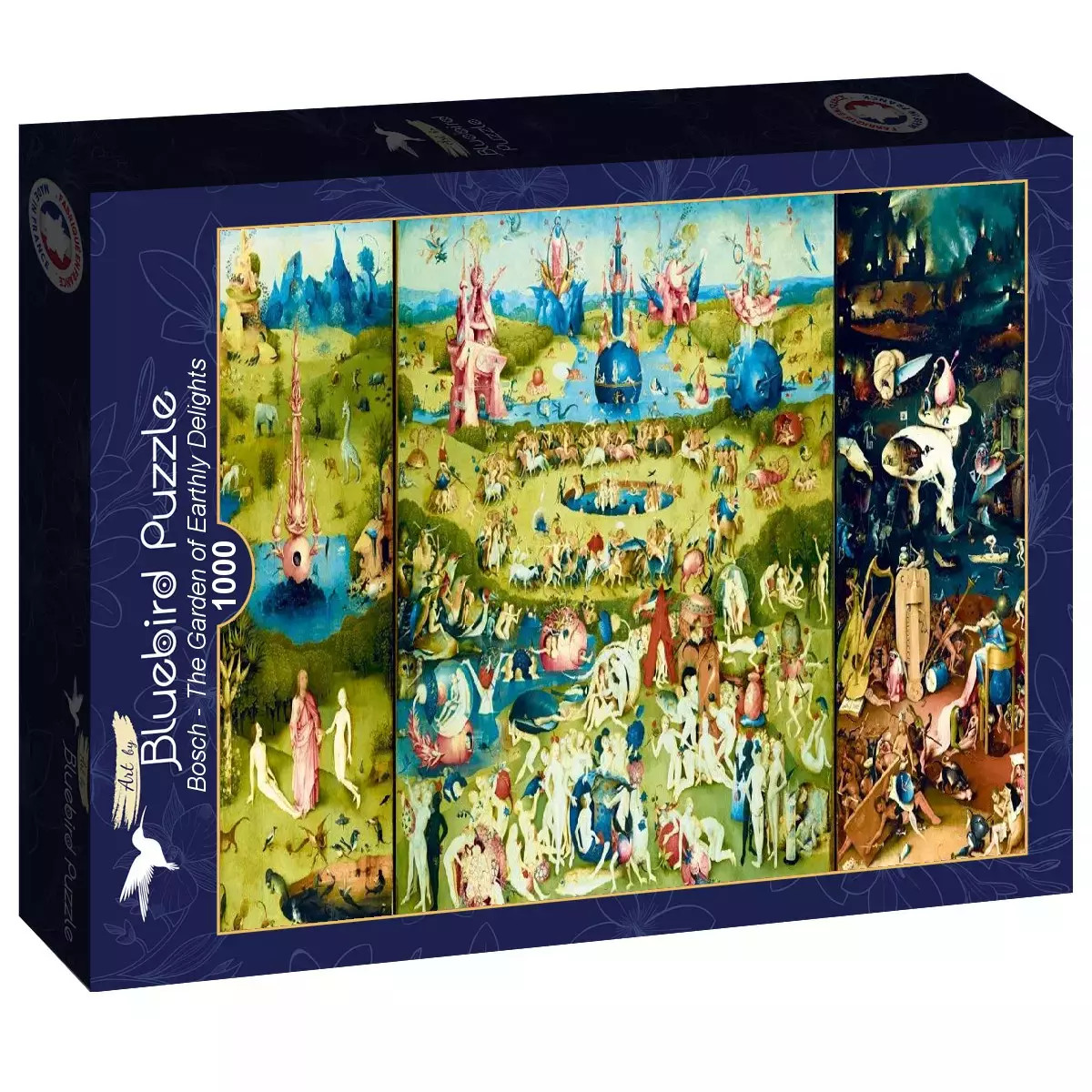 3663384602535 Puzzle 1000 elementów. Bosch. Ogród ziemskich rozkoszy Bluebird